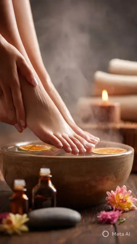 Spa-Pediküre mit Gellack bei Chip's Nails & Beauty in Singen